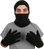 KORDAK Siyah Polar Bere Boyunluk Eldiven