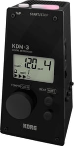 KORG Metronom KDM3, piramit şeklinde dijital metronom, entegre ses ve ritim seçimli metronom, ses çıkışı akort cihazı, siyah
