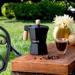 Korkmaz Etna 3 Fincan Siyah Moka Pot 150 ml A5572