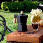 Korkmaz Etna 3 Fincan Siyah Moka Pot 150 ml A5572