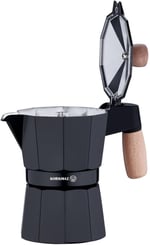 Korkmaz Etna 3 Fincan Siyah Moka Pot 150 ml A5572