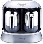 Korkmaz Kahvekolik Twin Kahve Makinesi Inox Krom