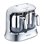 Korkmaz Kahvekolik Twin Kahve Makinesi Inox Krom