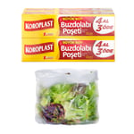 Koroplast Büyük Boy Buzdolabı Poşeti 4 Al 3 Öde Ekonomik Paket, Ekonomik Buzdolabı Poşeti Büyük Boy 80'li Set, BPA İçermez, Sızdırmaz Saklama Torbası, Meyve, Sebze Yemek, Gıda Saklama Torbası (4 x 20)