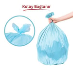 Koroplast Büyük Boy Çöp Poşeti 10'lu 65x80 cm, Sızdırmaz ve Yırtılmaz, Ekonomik Büyük Boy Çöp Torbası, Geri Dönüştürülebilir Atık Torbası, Doğa Dostu, Sürdürülebilir, Güçlü ve Dayanıklı Çöp Poşeti