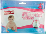 Koroplast Pudra Kokulu Bebe Bezi Torbası 50'li Set, Kokuyu Hapseden Sızdırmaz Kilitli Kirli Bebek Bezi Torbası Poşeti, Islak Kuru Çift Katmanlı Kirli Poşeti, Taşınabilir & Hijyenik Anne Bebek Bakımı