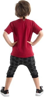 Korsan Kuralı Erkek Çocuk T-shirt Kapri Şort Takım