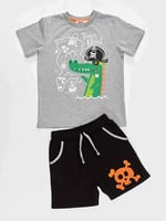 Korsan Timsah Erkek Çocuk T-shirt Şort Takım