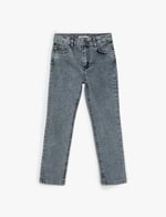 Kot Pantolon Ayarlanabilir Lastikli Pamuklu - Slim Jean