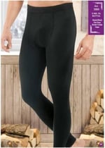 KOTA Erkek Siyah Termal Tayt, L/XL Beden,%65 Yün Viskon Kota2000