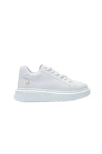 Kotan Kadın Beyaz Bağcıklı Inci Detaylı Kalın Taban Günlük Spor Sneaker Ayakkabı | Yuvarlak Burunlu | Lüks Tasarım | Rahat ve Şık | Dayanıklı | Uzun Süre Şeklini Korur