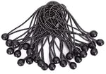 Kotap BB-9B Top Bungee Kordonu, Ağır Hizmet ve Çok Yönlü, İç ve Dış Mekan, Branda Bağlama, Organize ve Güvenli, 22,7 cm, Siyah, 50'li Paket