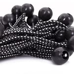 Kotap BB-9B Top Bungee Kordonu, Ağır Hizmet ve Çok Yönlü, İç ve Dış Mekan, Branda Bağlama, Organize ve Güvenli, 22,7 cm, Siyah, 50'li Paket