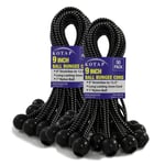 Kotap BB-9B Top Bungee Kordonu, Ağır Hizmet ve Çok Yönlü, İç ve Dış Mekan, Branda Bağlama, Organize ve Güvenli, 22,7 cm, Siyah, 50'li Paket