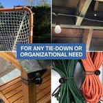 Kotap BB-9B Top Bungee Kordonu, Ağır Hizmet ve Çok Yönlü, İç ve Dış Mekan, Branda Bağlama, Organize ve Güvenli, 22,7 cm, Siyah, 50'li Paket