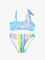 Koton Bikini Takımı Deniz Kızı Baskılı Tek Omuz İnce Askı Detaylı