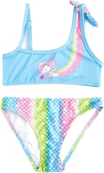 Koton Bikini Takımı Deniz Kızı Baskılı Tek Omuz İnce Askı Detaylı