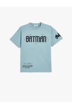 Koton Bisiklet Yaka Kısa Kollu Batman Lisanslı Baskılı Tişört Tişört Erkek çocuk