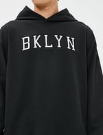 Koton Bisiklet Yaka Uzun Kollu Slogan Baskılı Sweatshirt Sweatshirt Erkek