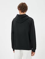 Koton Bisiklet Yaka Uzun Kollu Slogan Baskılı Sweatshirt Sweatshirt Erkek