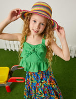 Koton Blouse Straps Heart Neck Bowtie Detail Cotton