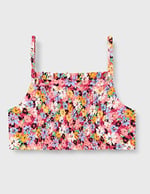 Koton Çiçekli Crop Bluz Askılı Bluz Kız çocuk