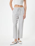 Koton Crop Paça Pantolon Beli Bağlamalı Cepli