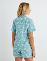 Koton Düğmeli Pijama Üstü Kısa Kollu Gömlek Yaka Pamuklu