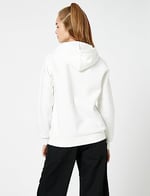 Koton Kapüşonlu Sweatshirt Basic Kanguru Cepli Uzun Kollu Sweatshirt Kadın