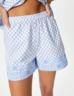Koton Pijama Altı Şort Çiçekli Pamuklu