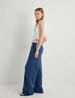 Koton Tek Omuz Üst France Baskılı Fiyonk Detaylı Büzgülü Slim Fit