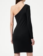 Koton Women One Shoulder Mini Dress Drape Detail, Siyah(999), S