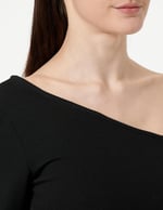 Koton Women One Shoulder Mini Dress Drape Detail, Siyah(999), S