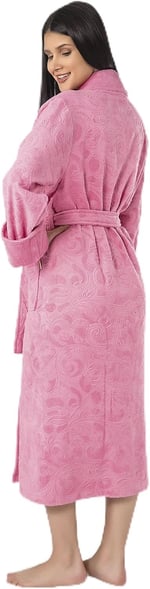 Koyu Gri Jakarlı Bambo Cotton Bayan Sabahlık