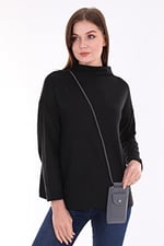 Koyu Gri Renk Omuz Çantası/Cep Telefonu Çantası/Kartlık