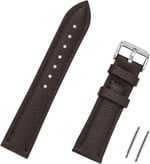 Koyu Kahverengi Hakiki Deri Saat Kordonu Kayış 20-22mm