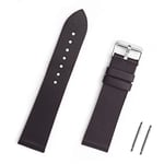 Koyu Kahverengi Spor Hakiki Deri Saat Kordonu Kayış 18-20-22-24-26mm (20mm)