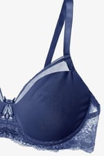 Koza Underwear Kadın Tül Detaylı Dolgusuz Toparlayıcı Minimizer Sütyen