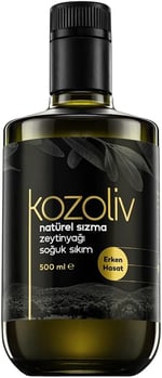 Kozoliv 2025-26 Yeni Sezon Erken Hasat Soğuk Sıkım Zeytinyağı 500 ML Cam Şişe