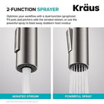 Kraus KPF-2620SFS Oletto Mutfak Bataryası, 40 cm, Noktasız Paslanmaz Çelik