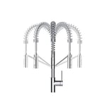 Kraus KPF-2631CH Ticari Mutfak Musluğu, Krom, 10,8 x 55,2 cm