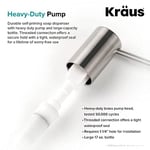 Kraus KSD-43SFS Mutfak Sabunu ve Losyon Dispenseri, Lekesiz Paslanmaz Çelik