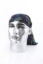 Kravatkolik 80's Siyah Mavi Bandana BND72