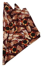Kravatkolik Bordo Motif Baskılı İpek Mendil SPS210