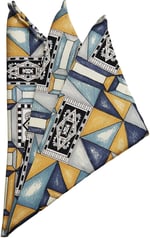 Kravatkolik Çok Renkli Motif Baskılı İpek Mendil SPS412