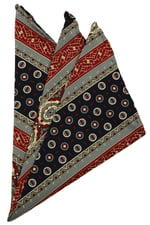 Kravatkolik Çok Renkli Motif Baskılı İpek Mendil SPS326