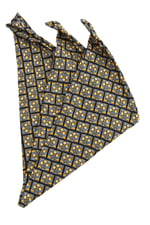 Kravatkolik Gri Motif Baskılı İpek Mendil SPS160