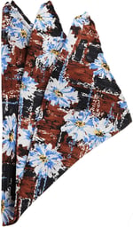 Kravatkolik Kahverengi Motif Baskılı İpek Mendil SPS158