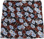 Kravatkolik Kahverengi Motif Baskılı İpek Mendil SPS158