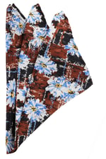Kravatkolik Kahverengi Motif Baskılı İpek Mendil SPS158